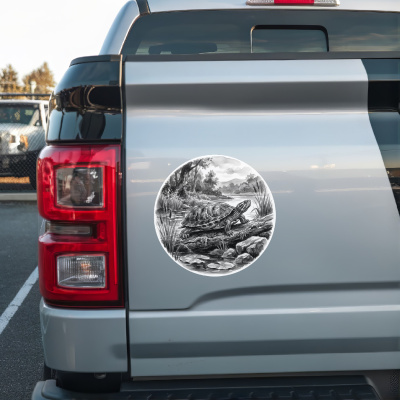 Landschildkr�ten in der Wildnis Aufkleber Bunt - Ansicht 2