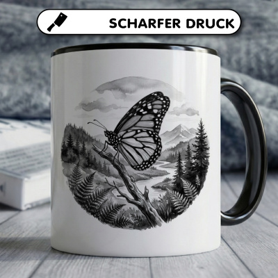 Tasse mit dem Motiv Schmetterling in der Wildnis - Ansicht 5