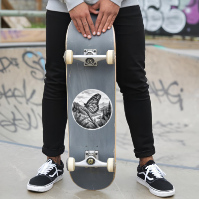 Schmetterling in der Wildnis Aufkleber Bunt - Ansicht 6