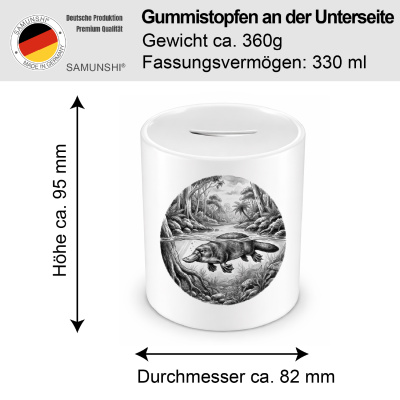 Spardose mit dem Motiv Schnabeltier in der Wildnis - Ansicht 2