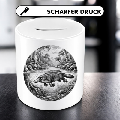 Spardose mit dem Motiv Schnabeltier in der Wildnis - Ansicht 5