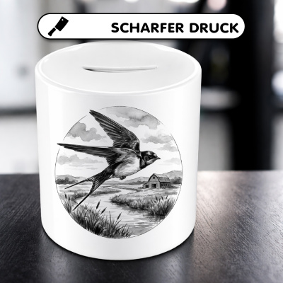 Spardose mit dem Motiv Schwalbe in der Wildnis - Ansicht 5