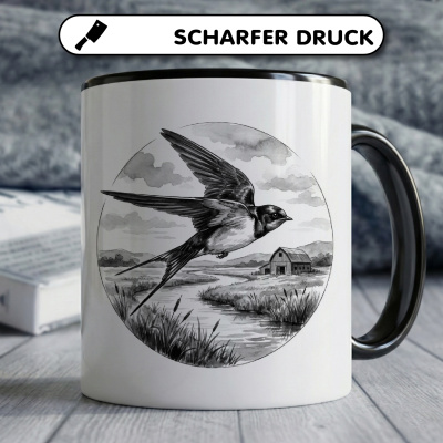 Tasse mit dem Motiv Schwalbe in der Wildnis - Ansicht 5