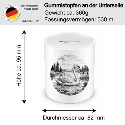 Spardose mit dem Motiv Schwan in der Wildnis - Ansicht 2
