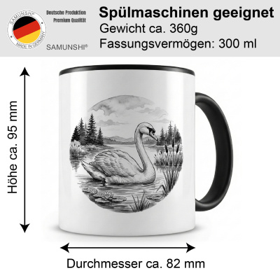 Tasse mit dem Motiv Schwan in der Wildnis - Ansicht 2