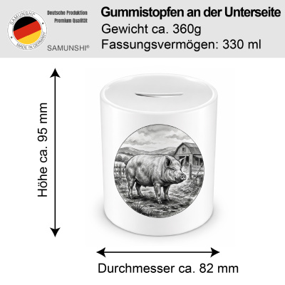 Spardose mit dem Motiv Schwein auf dem Bauernhof - Ansicht 2