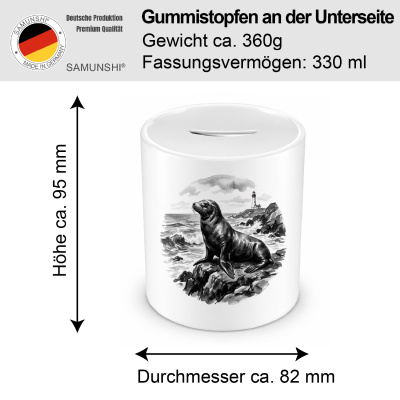 Spardose mit dem Motiv Seehund in der Wildnis - Ansicht 2