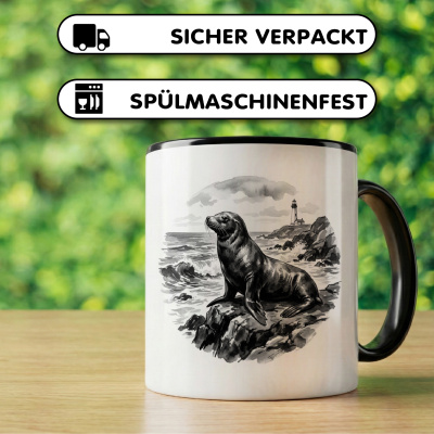 Tasse mit dem Motiv Seehund in der Wildnis - Ansicht 4