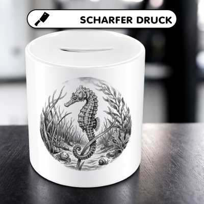 Spardose mit dem Motiv Seepferdchen in der Wildnis - Ansicht 5