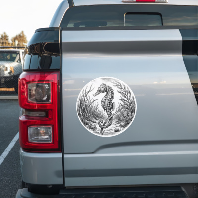 Seepferdchen in der Wildnis Aufkleber Bunt - Ansicht 2