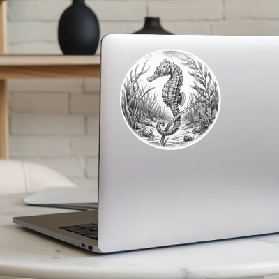 Seepferdchen in der Wildnis Aufkleber Bunt - Ansicht 5