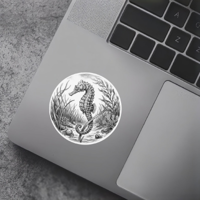 Seepferdchen in der Wildnis Aufkleber Bunt - Ansicht 7