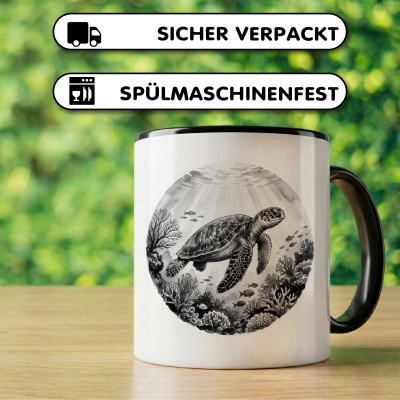 Tasse mit dem Motiv Meeresschildkr�ten in der Wildnis - Ansicht 4