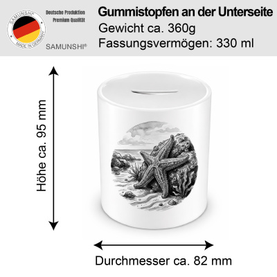 Spardose mit dem Motiv Seestern in der Wildnis - Ansicht 2