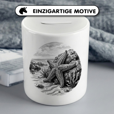 Spardose mit dem Motiv Seestern in der Wildnis - Ansicht 3