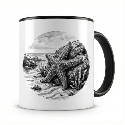 Tasse mit dem Motiv Seestern in der Wildnis