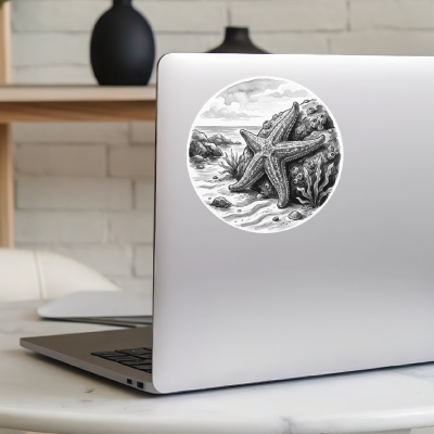 Seestern in der Wildnis Aufkleber Bunt - Ansicht 5