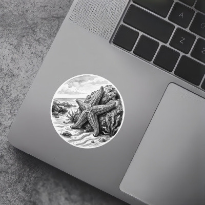 Seestern in der Wildnis Aufkleber Bunt - Ansicht 7