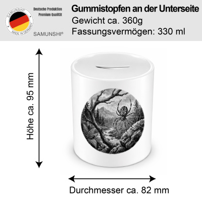 Spardose mit dem Motiv Kreuzspinne in der Wildnis - Ansicht 2