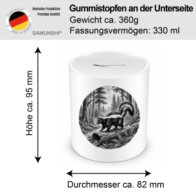 Spardose mit dem Motiv Stinktier in der Wildnis - Ansicht 2
