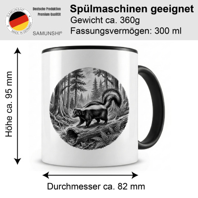 Tasse mit dem Motiv Stinktier in der Wildnis - Ansicht 2