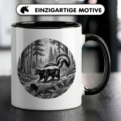 Tasse mit dem Motiv Stinktier in der Wildnis - Ansicht 3