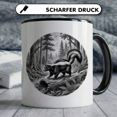 Tasse mit dem Motiv Stinktier in der Wildnis - Ansicht 5