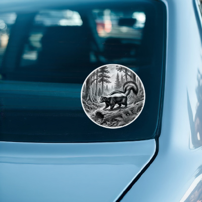 Stinktier in der Wildnis Aufkleber Bunt - Ansicht 3