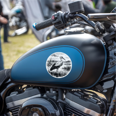 Storch in der Wildnis Aufkleber Bunt - Ansicht 8