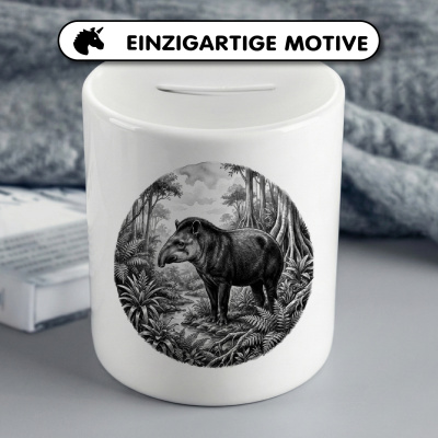 Spardose mit dem Motiv Tapir in der Wildnis - Ansicht 3