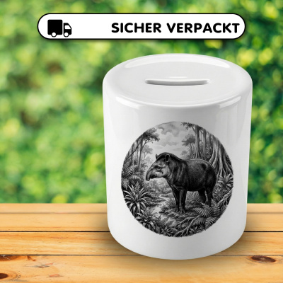 Spardose mit dem Motiv Tapir in der Wildnis - Ansicht 4
