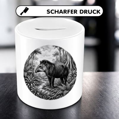 Spardose mit dem Motiv Tapir in der Wildnis - Ansicht 5
