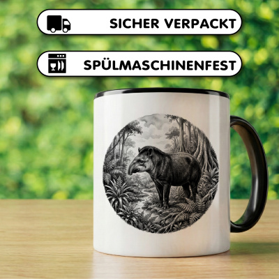 Tasse mit dem Motiv Tapir in der Wildnis - Ansicht 4