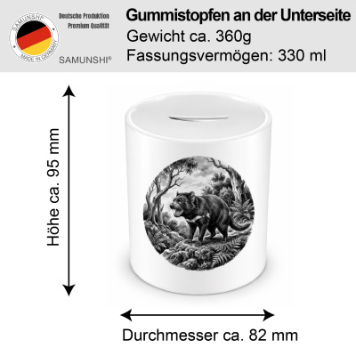 Spardose mit dem Motiv Tasmanischer Teufel in der Wildnis - Ansicht 2