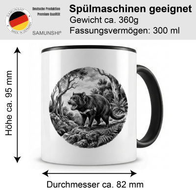 Tasse mit dem Motiv Tasmanischer Teufel in der Wildnis - Ansicht 2