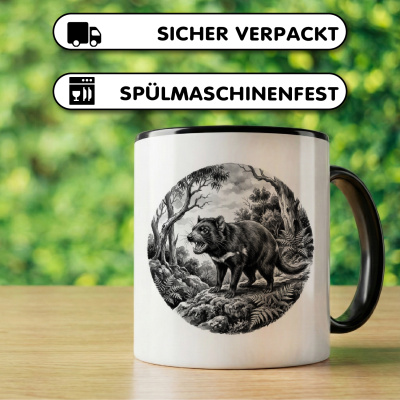 Tasse mit dem Motiv Tasmanischer Teufel in der Wildnis - Ansicht 4