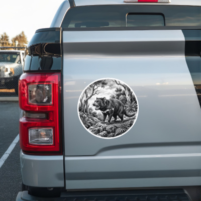 Tasmanischer Teufel in der Wildnis Aufkleber Bunt - Ansicht 2