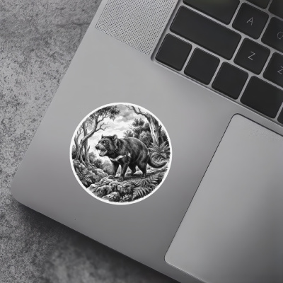 Tasmanischer Teufel in der Wildnis Aufkleber Bunt - Ansicht 7