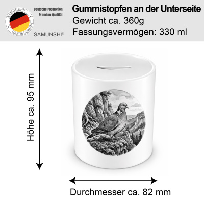 Spardose mit dem Motiv Taube in der Wildnis - Ansicht 2