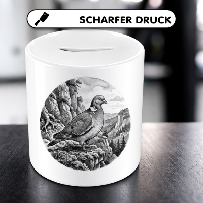 Spardose mit dem Motiv Taube in der Wildnis - Ansicht 5