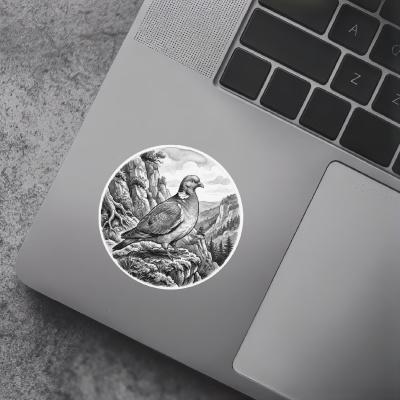 Taube in der Wildnis Aufkleber Bunt - Ansicht 7