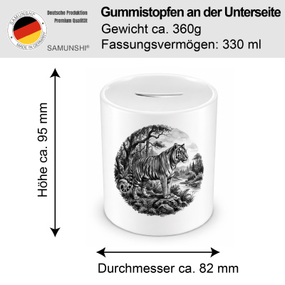 Spardose mit dem Motiv Tiger in der Wildnis - Ansicht 2