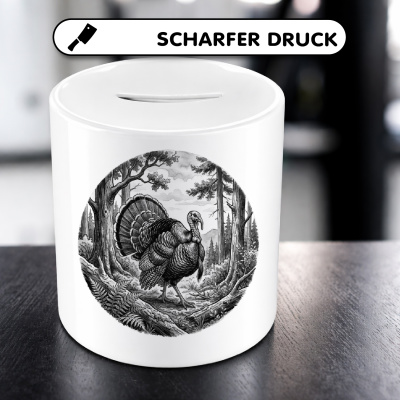 Spardose mit dem Motiv Truthahn in der Wildnis - Ansicht 5