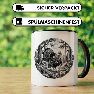 Tasse mit dem Motiv Truthahn in der Wildnis - Ansicht 4