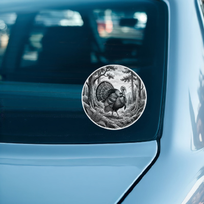 Truthahn in der Wildnis Aufkleber Bunt - Ansicht 3