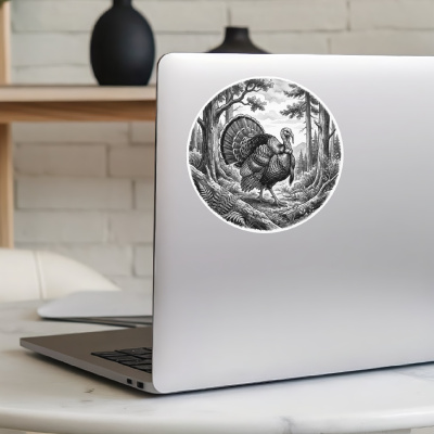 Truthahn in der Wildnis Aufkleber Bunt - Ansicht 5