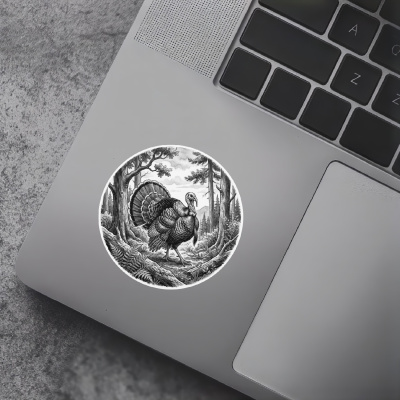 Truthahn in der Wildnis Aufkleber Bunt - Ansicht 7