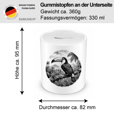 Spardose mit dem Motiv Tukan in der Wildnis - Ansicht 2