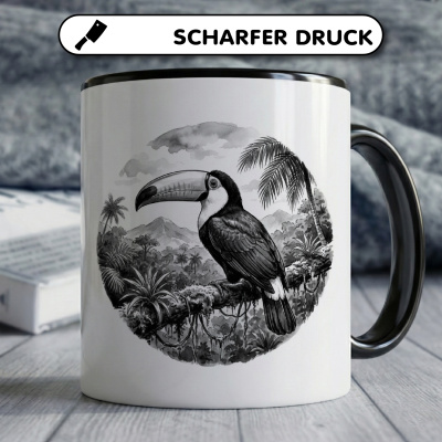 Tasse mit dem Motiv Tukan in der Wildnis - Ansicht 5