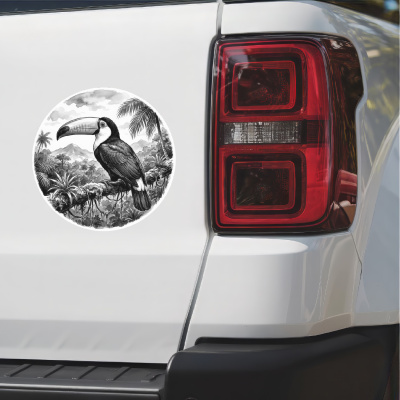 Tukan in der Wildnis Aufkleber Bunt - Ansicht 2